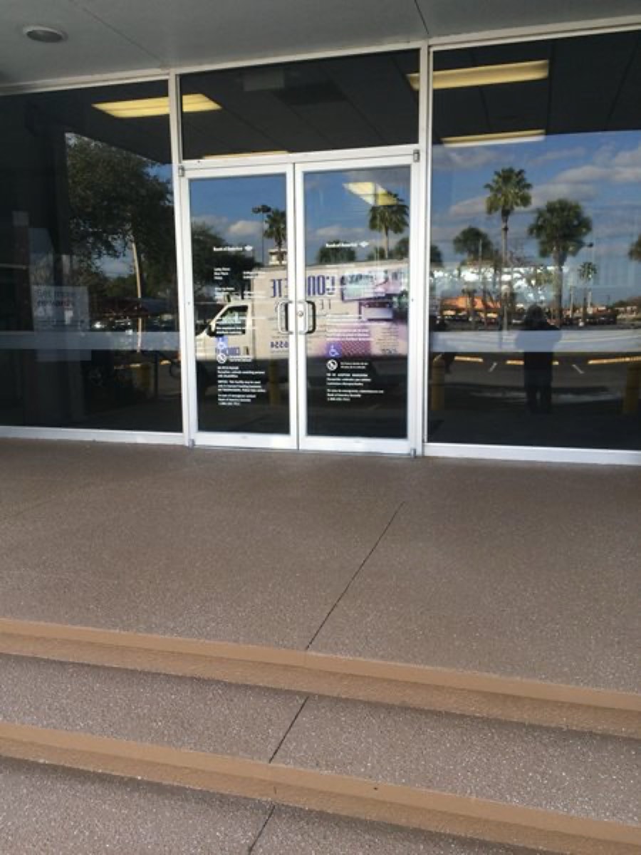 Commercial walkway concrete resurfacing