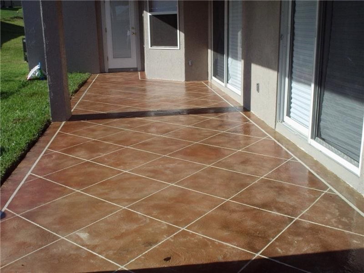 Patio walkway resurfacing wide view